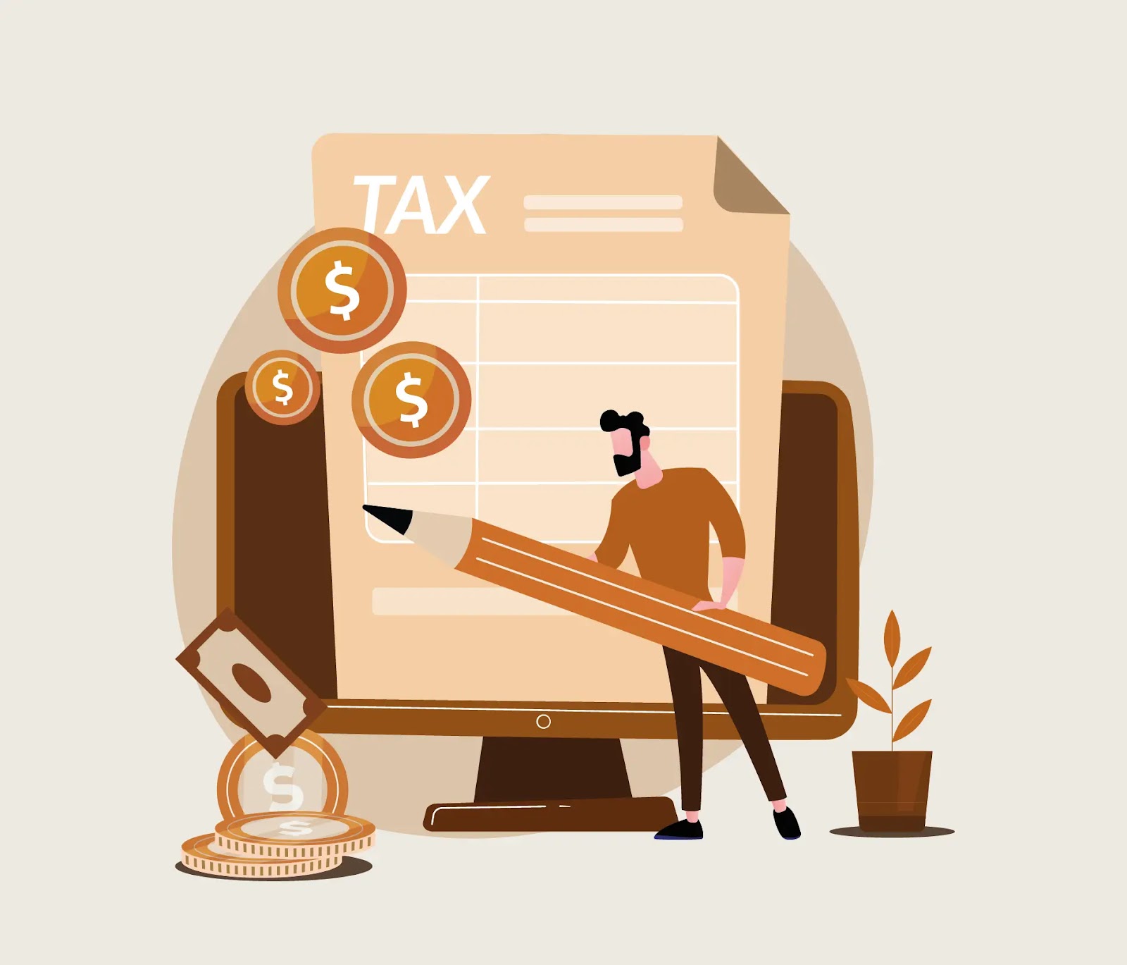 graphic depicting tax forms
