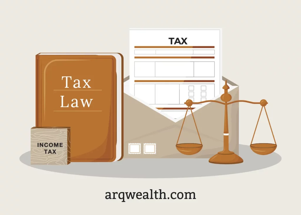 A custom graphic representing tax laws.